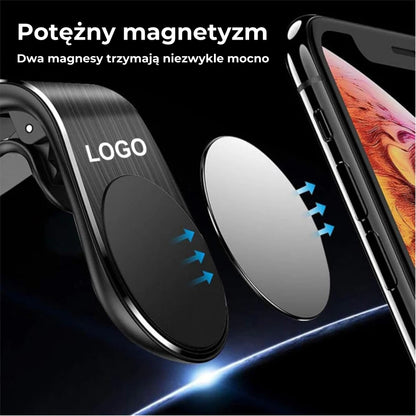 Kompaktowy magnetyczny uchwyt samochodowy na telefon