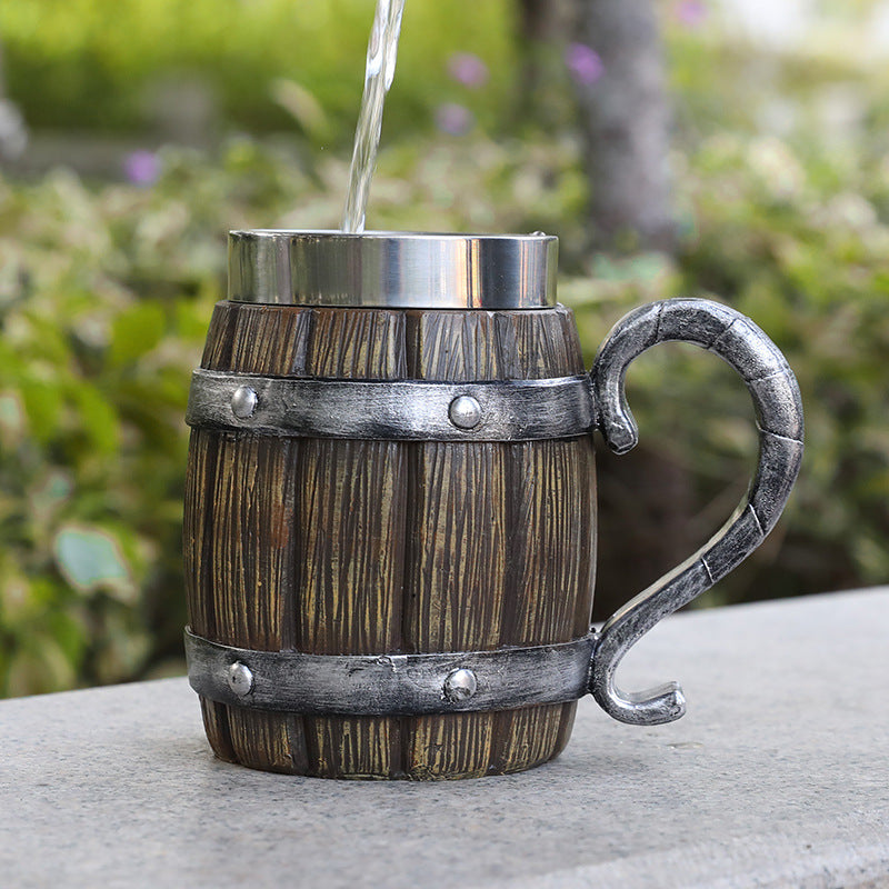 Autentyczne kufle do piwa (styl drewnian)