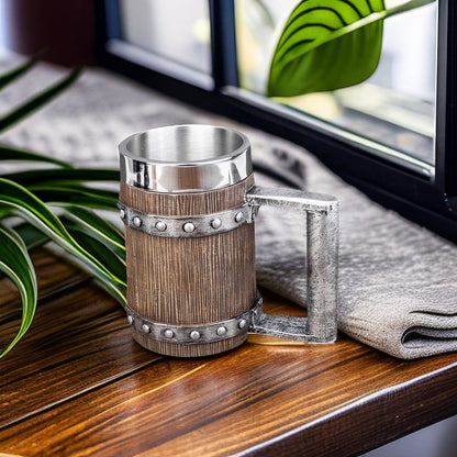 Autentyczne kufle do piwa (styl drewnian)