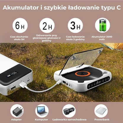 Przenośny odtwarzacz CD z Bluetooth
