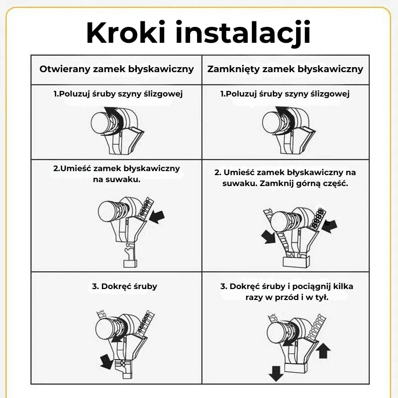 Zamki błyskawiczne (zestaw 6 sztuk)