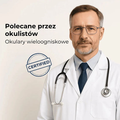 Okulary wieloogniskowe z technologią adaptacyjnych soczewek