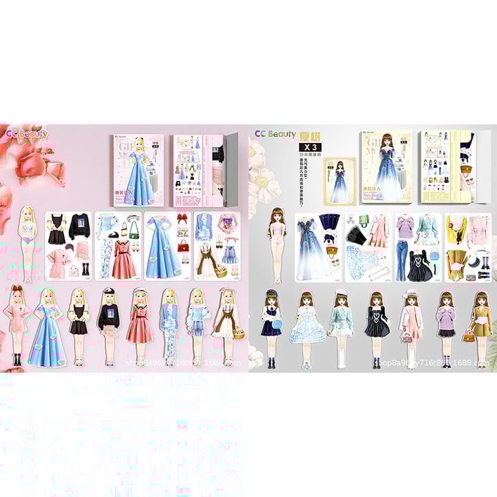 Magnetyczna książka z ubraniami dla księżniczek