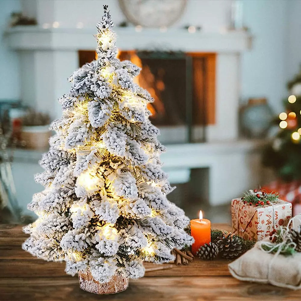 Mała śnieżna choinka z oświetleniem (45 lub 60 cm)