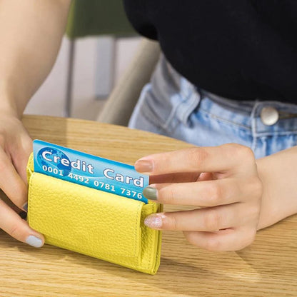 Ręcznie wykonany skórzany portfel RFID z prawdziwej skóry