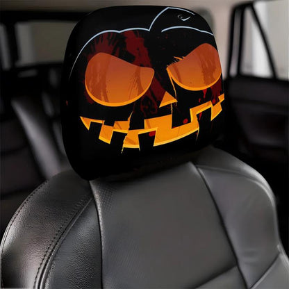 Zabawne pokrowce na zagłówki samochodowe z motywami z kreskówek – 2 sztuki / 2D / Uniwersalne dopasowanie