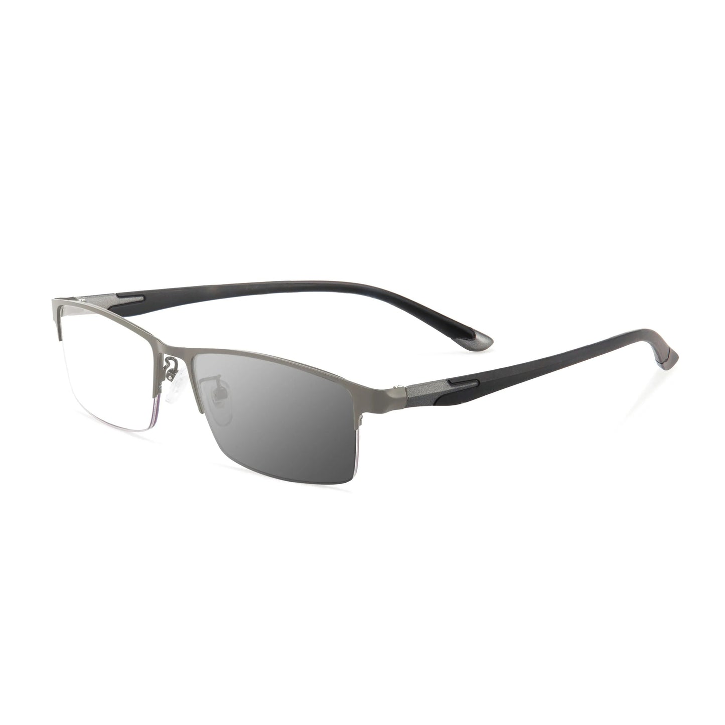 Ultralekkie fotochromowe okulary do czytania z metalową oprawką